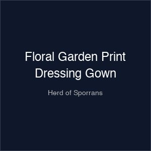 Floral Garden Dressing Gown