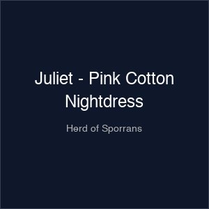 Pink Juliet Cotton Nightdress